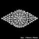 Sew-On Diamante Motif, Silver, 170mm x 90mm